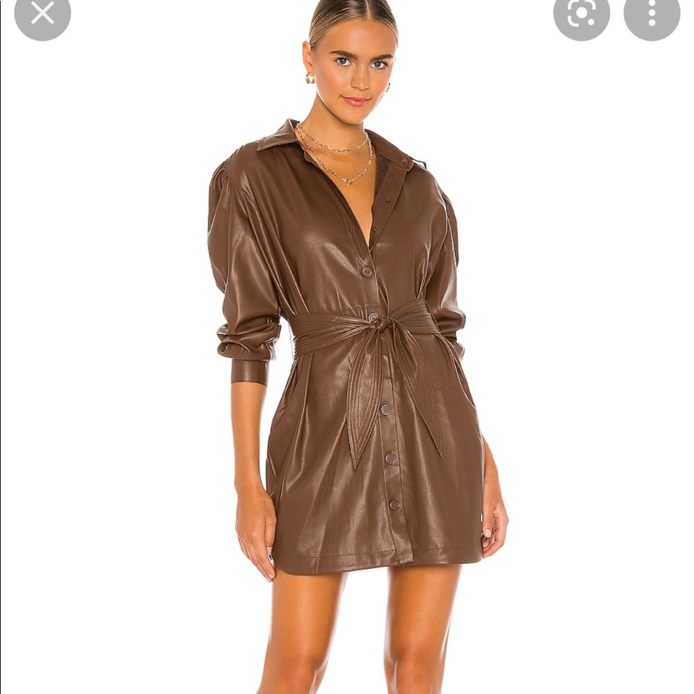 BB Dakota by Steve Madden size Medium Brown faux leather dress